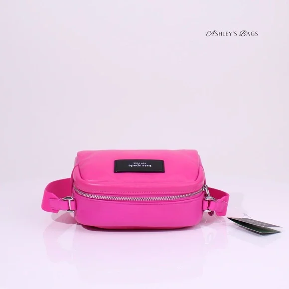 Kate Spade Puffed Satchel Crossbody In Pink Vivid Snapdragon - Picture 6 of 8